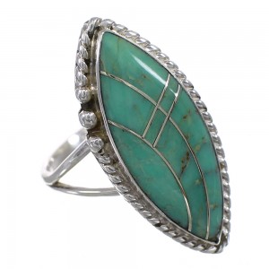 Turquoise Sterling Silver Southwest Ring Size 6-1/2 AX88606