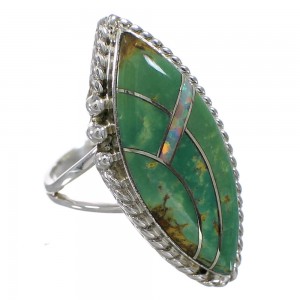 Sterling Silver Opal And Turquoise Southwest Ring Size 5-1/2 YX88821