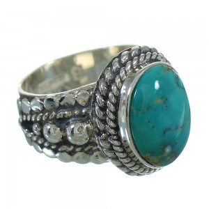 Turquoise Sterling Silver Southwestern Jewelry Ring Size 5-1/4 RX87472