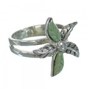 Turquoise Genuine Sterling Silver Flower Ring Size 6 RX88059