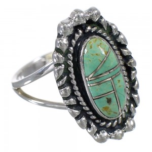 Turquoise Genuine Sterling Silver Ring Size 5 AX88267