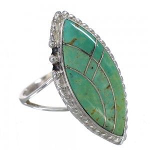 Sterling Silver Turquoise Southwest Ring Size 8-1/2 AX88314