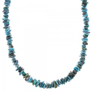 Southwestern Silver Turquoise Bead Necklace AX85328