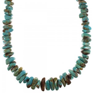 Sterling Silver Kingman Turquoise Southwest Bead Necklace AX91346