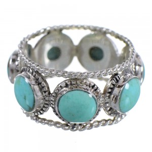 Turquoise Sterling Silver Southwestern Ring Size 7-1/2 YX93993