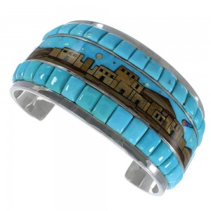 Native American Village Design Multicolor Cuff Bracelet NX27227