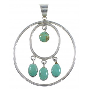 Turquoise Sterling Silver Southwestern Pendant PS60273
