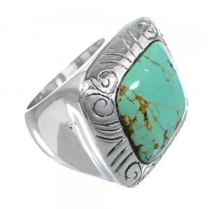 Turquoise Southwestern Jewelry Sterling Silver Ring Size 5-1/2 YS63262
