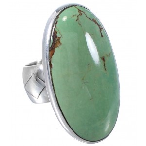 Southwestern Silver And Turquoise Ring Size 4-3/4 YS61734