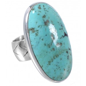 Southwest Jewelry Silver And Turquoise Ring Size 5 YS61766