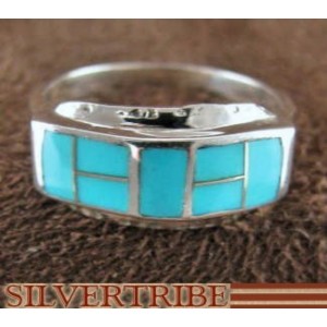 Turquoise Genuine Sterling Silver Ring Size 6-1/2 RS33728 