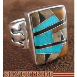 Tiger Eye Multicolor Sterling Silver Ring Size 5-1/2 Jewelry NS35540