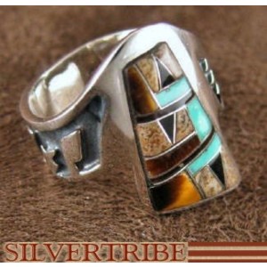 Multicolor Jewelry Genuine Sterling Silver Ring Size 5-1/4 AS37065