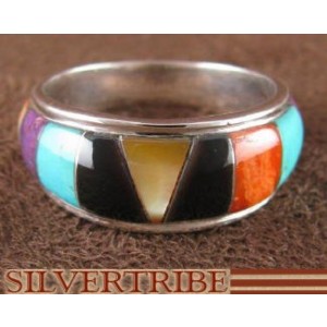 Multicolor Oyster Shell Sterling Silver Ring Size 7-1/2 AS39510