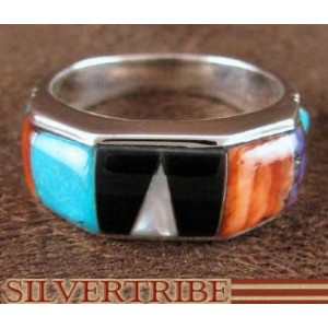 Multicolor And Oyster Shell Sterling Silver Ring Size 7-1/2 RS38544