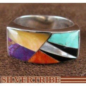 Multicolor Genuine Sterling Silver Ring Size 8-1/2 AS41295