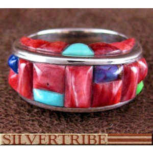 Multicolor Authentic Sterling Silver Ring Size 8-3/4 GS56730