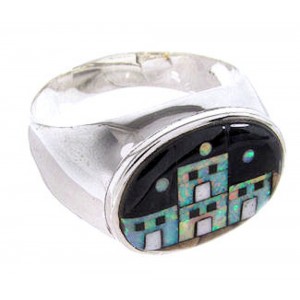 Multicolor Native American Village Design Ring Size 11-1/2 AW67238