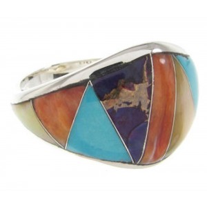 Southwestern Multicolor Inlay Ring Size 8 YS58454