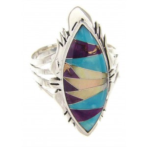 Turquoise Southwest Jewelry Multicolor Ring Size 5-3/4 GS58939