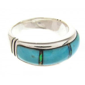 Turquoise Opal Inlay Southwestern Ring Size 5-3/4 PS58006