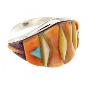 Multicolor Sterling Silver Ring Size 6-3/4 CS59247