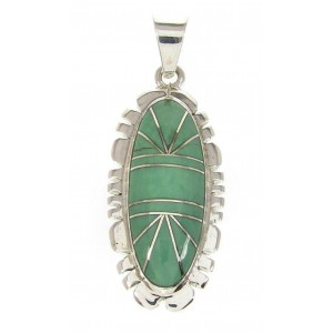 Turquoise Southwestern Sterling Silver Pendant PS58972