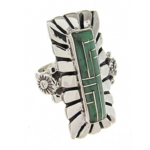 Sterling Silver Turquoise Southwestern Ring Size 5-1/2 OS59436