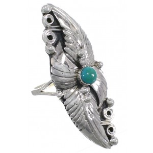 Turquoise And Sterling Silver Southwest Ring Size 8-1/4 VS60922