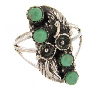 Southwest Sterling Silver Turquoise Ring Size 5-3/4 YS60643