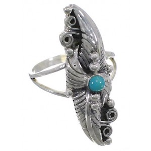 Southwestern Sterling Silver Turquoise Jewelry Ring Size 7-1/2 YS60218