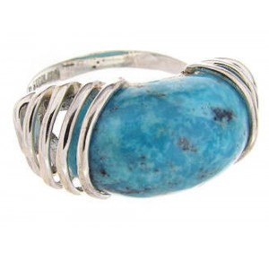 Silver Turquoise Jewelry Southwest Ring Size 5 YS60915