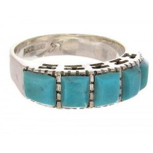 Southwest Silver Turquoise Jewelry Ring Size 4-3/4 MW63933