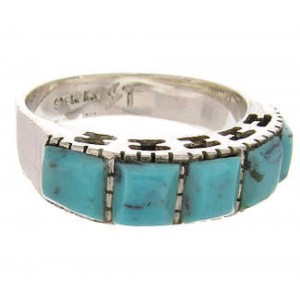 Turquoise Southwest Silver Ring Size 6-1/4 MW63953