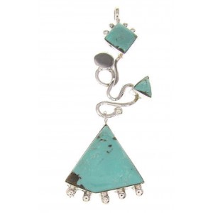 Turquoise Pendant Sterling Silver Southwest Jewelry IS59858