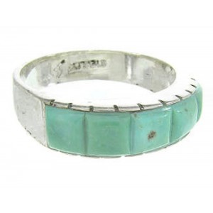 Turquoise Genuine Sterling Silver Ring Size 8-3/4 CW63617