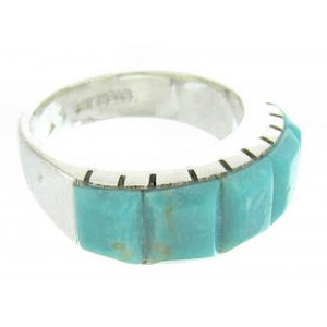 Southwest Turquoise And Silver Ring Size 4-1/2 CW63655