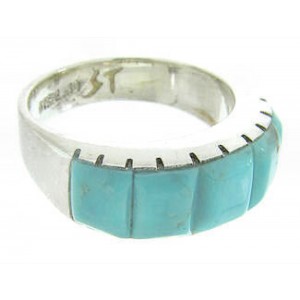 Turquoise And Silver Southwest Ring Size 4-3/4 CW63685