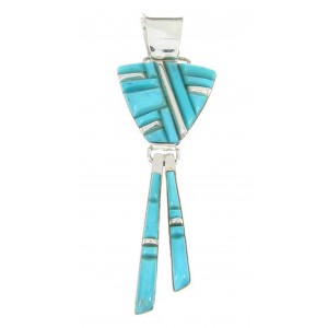 Silver and Turquoise Southwest Dangle Jewelry Pendant YS60742