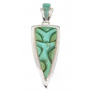 Sterling Silver Turquoise Southwestern Pendant PS61073