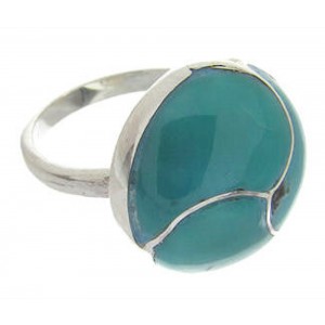 Turquoise And Silver Southwest Jewelry Ring Size 4-3/4 YS63390