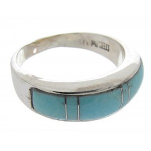 Southwest Turquoise Inlay Jewelry Ring Size 5-1/2 DW66905