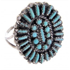 Sterling Silver And Turquoise Southwest Ring Size 5 AW64476