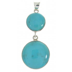 Sterling Silver Turquoise Southwest Pendant BW62347