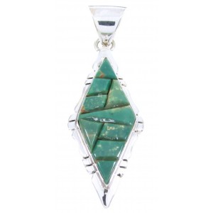 Genuine Silver And Turquoise Pendant JW66391