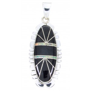 Southwest Sterling Silver Jet Opal Pendant JW65955