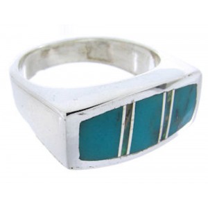 Southwest Turquoise Opal Sterling Silver Ring Size 4-1/2 IS68163