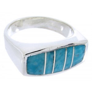 Sterling Silver Jewelry Southwest Turquoise Ring Size 4-1/2 IS68253