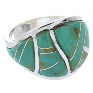 Turquoise Southwest Authentic Sterling Silver Ring Size 6-1/2 YX87515