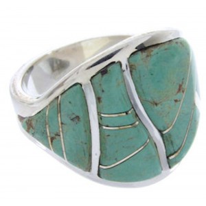 Southwest Turquoise Jewelry Silver Ring Size 6-1/4 YS68769